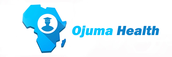 Outline of Africa with the words Ojuma Health alongside