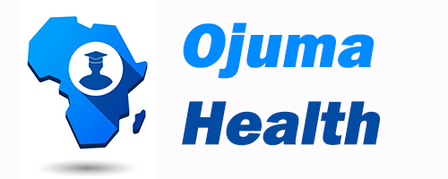 Image showing an outline of Africa and the words Ojuma Health alongside